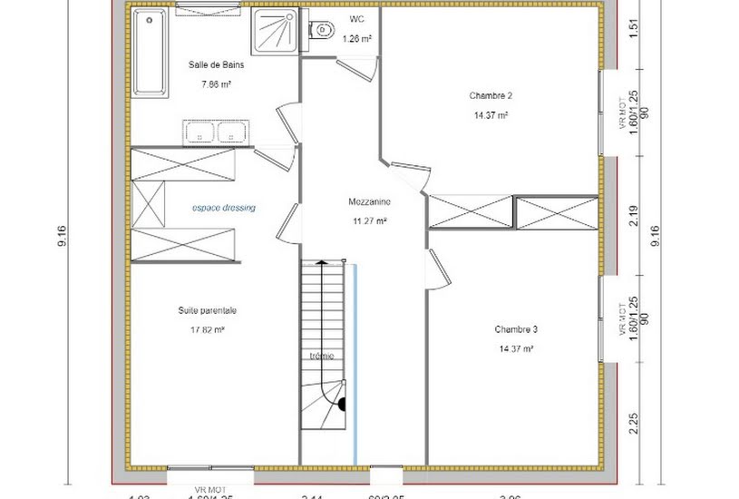  Vente Terrain + Maison - Terrain : 361m² - Maison : 124m² à Igny (91430) 