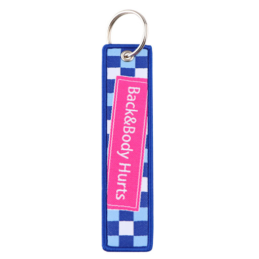 Title 26, Simple Quotation Weaving Mark Fabric Keychain A...