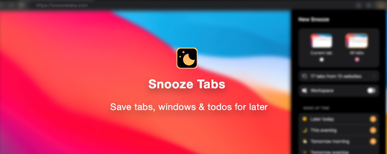 Snooze Tabs Preview image 2