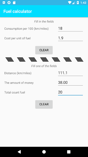 Fuel calculator