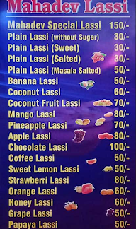 Mahadev Lassi menu 1