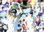 Australia's David Warner at the Adelaide Oval  Australia on December 16, 2021.