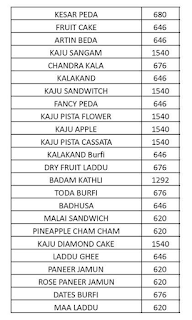 Harshini Enterprises menu 2