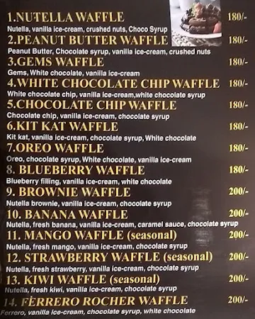 Waffle Street menu 