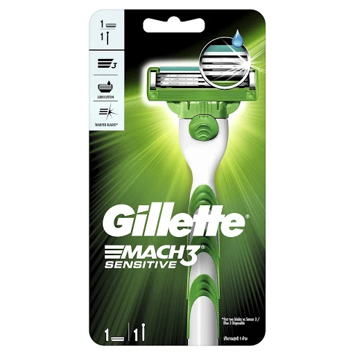 Bộ Cạo Râu Gillette Mach 3 Cán Sensitive Cán 1Up