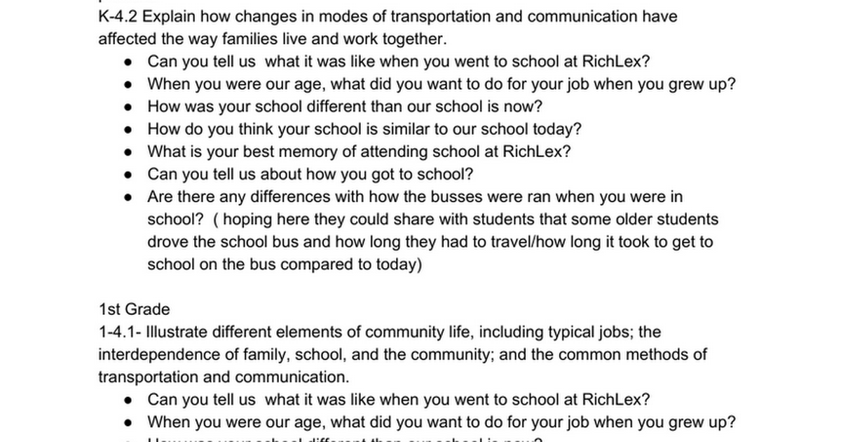 Questions for RichLex Panel Interviews