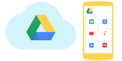 Drive di Cloud, selain perangkat seluler dengan file Drive