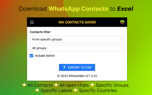 WAContactSaver - Export WA Contacts Tool