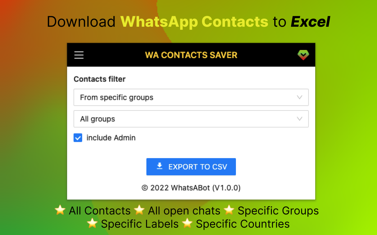 WAContactSaver - Export WA Contacts Tool Preview image 3