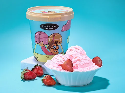 Exotic Strawberry Ice Cream [750 Ml Hand Scooped]