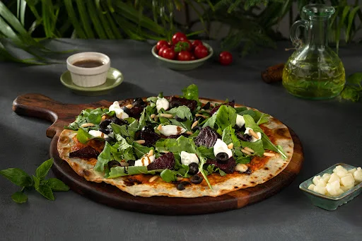 Beetroot With Goat Cheese Flatbread Salad With Grilled Chicken