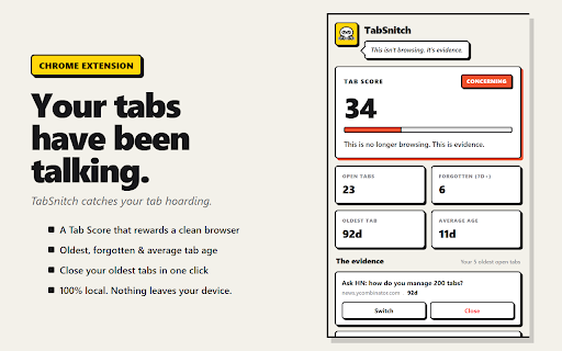 TabSnitch screenshot 1