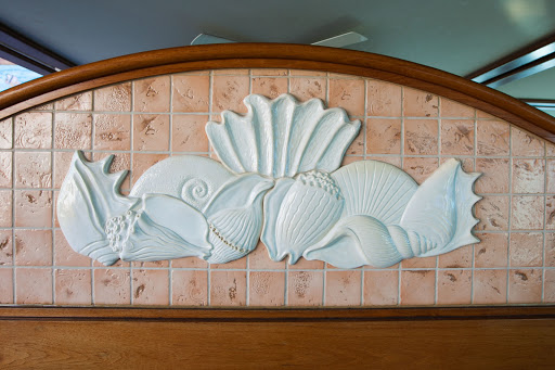 Ruby-Princess-seashell-artwork - Seashell artwork is part of the décor on Ruby Princess.