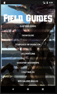 Field Guides for MHW