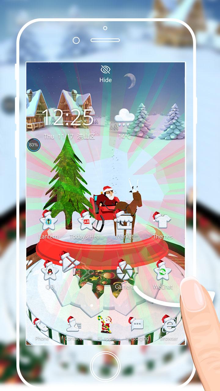 Merry Christmas 3D Theme Screen 3