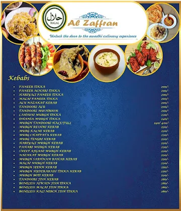 Al Zaffran menu 