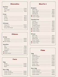 Shakes & Sizzlers menu 1