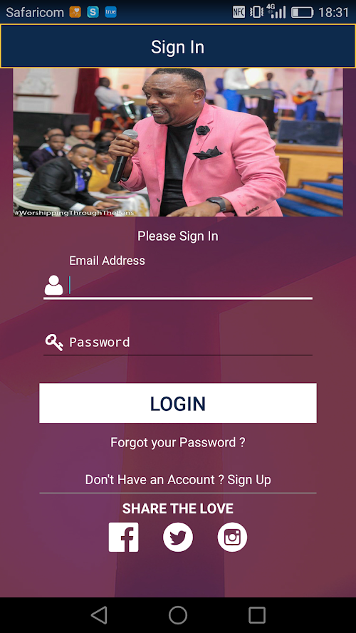 Android application JUBILEE CHRISTIAN CHURCH screenshort