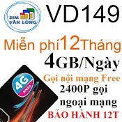 Sim 4G Vina Vd149 Km 4Gb/Ngày Và Vd89 Fhappy Km 2Gb/Ngày Xài Trọn Gói 1 Năm Không Tốn Phí Duy Trì