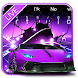 Live Neon Purple Car Keyboard Theme