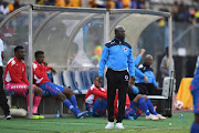 SuperSport United coach Kaitano Tembo during the MTN8 semi final 1st Leg match between SuperSport United and Kaizer Chiefs at Lucas Moripe Stadium on August 26, 2018 in Pretoria, South Africa. 
