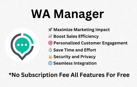 WA Manager Free Whatsapp CRM with Bulk Sender small promo image