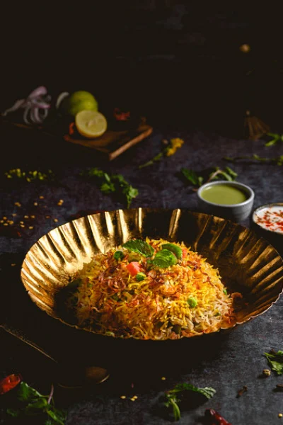 Veg Biryani/Soya Biryani With Raita