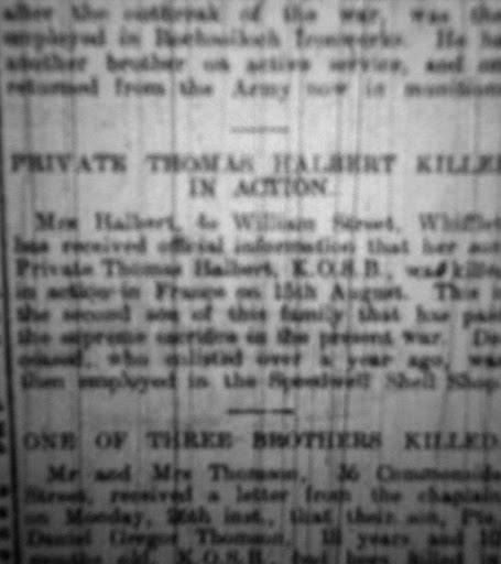 Thomas  Halbert newspaper clipping