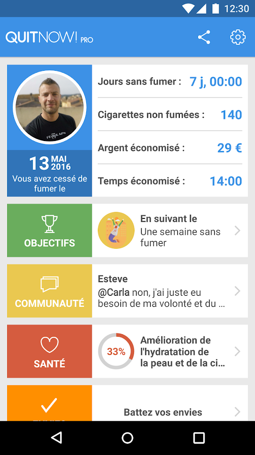   QuitNow! PRO Arrêter de fumer – Capture d'écran 