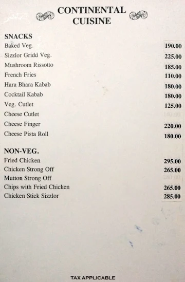 2Q's - Hotel Taksonz menu 