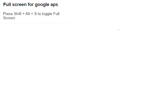 Full screen for Google applications