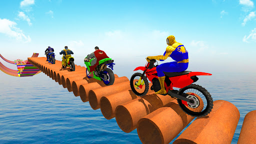 Screenshot Superhero Bike Stunt Racing 3D