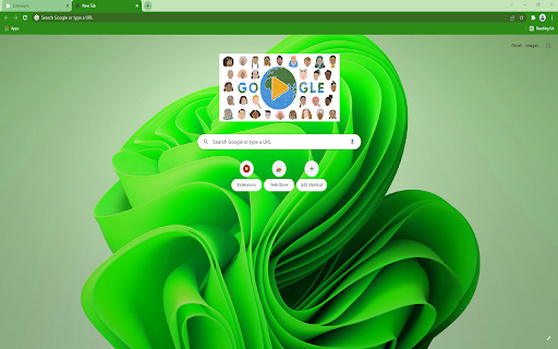 Green Windows 11 New Tab