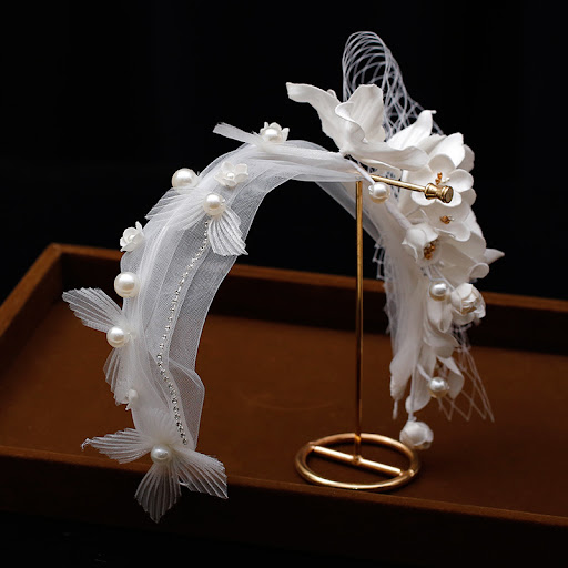Title 2, Female Mori Flower Hair Band Wedding Photo Acce...