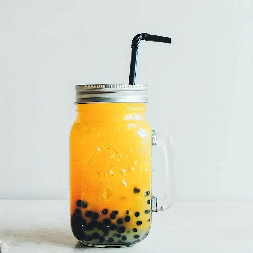 Mango Tango Bubble Soda [450 Ml, Mason Jar]