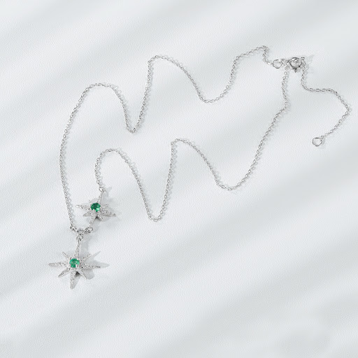 Title 5, Fashion Trend Star Necklace Feminine Charcoal C...