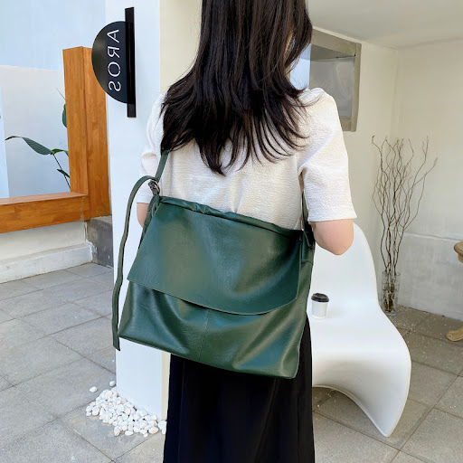Title 6, One-shoulder womens simple fashion PU bucket m...
