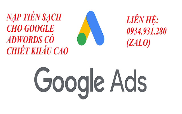 Nạp tiền chiết khấu google ads - 0934931280