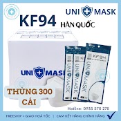 [Thùng 300 Cái] Khẩu Trang 4 Lớp Kf94 Uni Mask Chống Bụi Mịn, Kháng Khuẩn Hàng Cao Cấp Chính Hãng