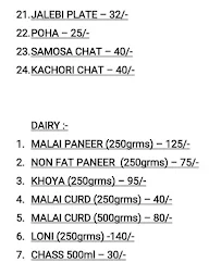 Gurunanak Dairy & Sweets menu 6