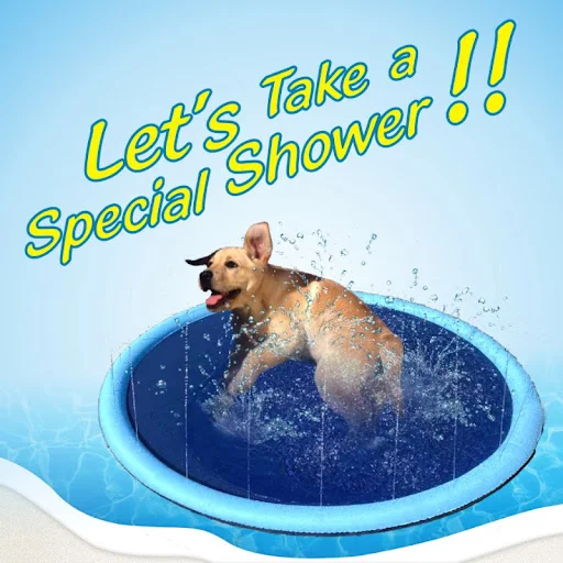 Inflatable Water Mat Pad Swimming Pool 100/150/170cm Folding Interactive Dog Supplies Pet Pets Dogs Products Puppy