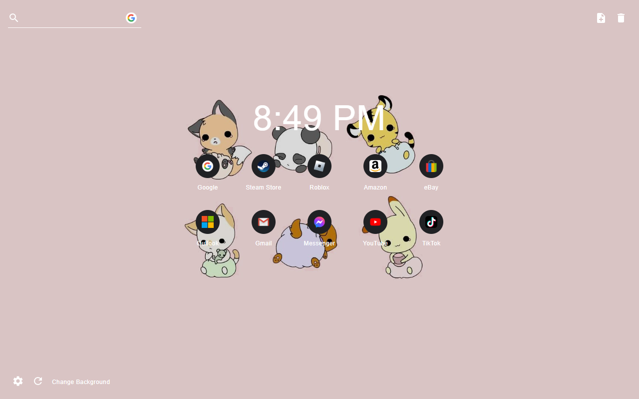 Cute Animal Chibi New Tab Preview image 6