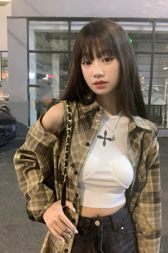 Title 5, Womens Retro Off Shoulder Plaid Shirt
