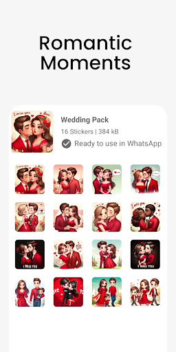 Screenshot WASticker : Romantic Stickers