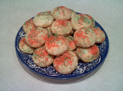 This is the Christmas version of the Lemon Ricotta Cookies...just in time for the Holidays!