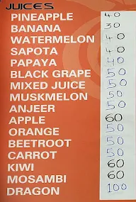 Reddy's Juice World menu 6