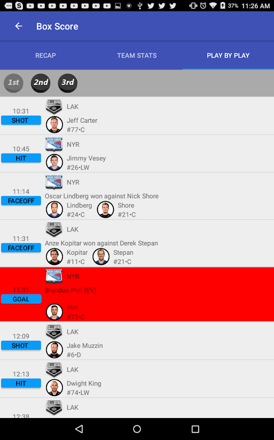 mySchedule NHL - Android Apps on Google Play