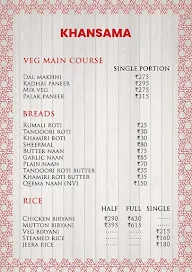 Khansama menu 1