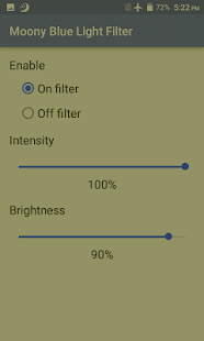 Moony Blue Light Filter Screenshot