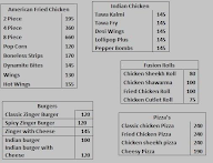 Chicken Fusion menu 2